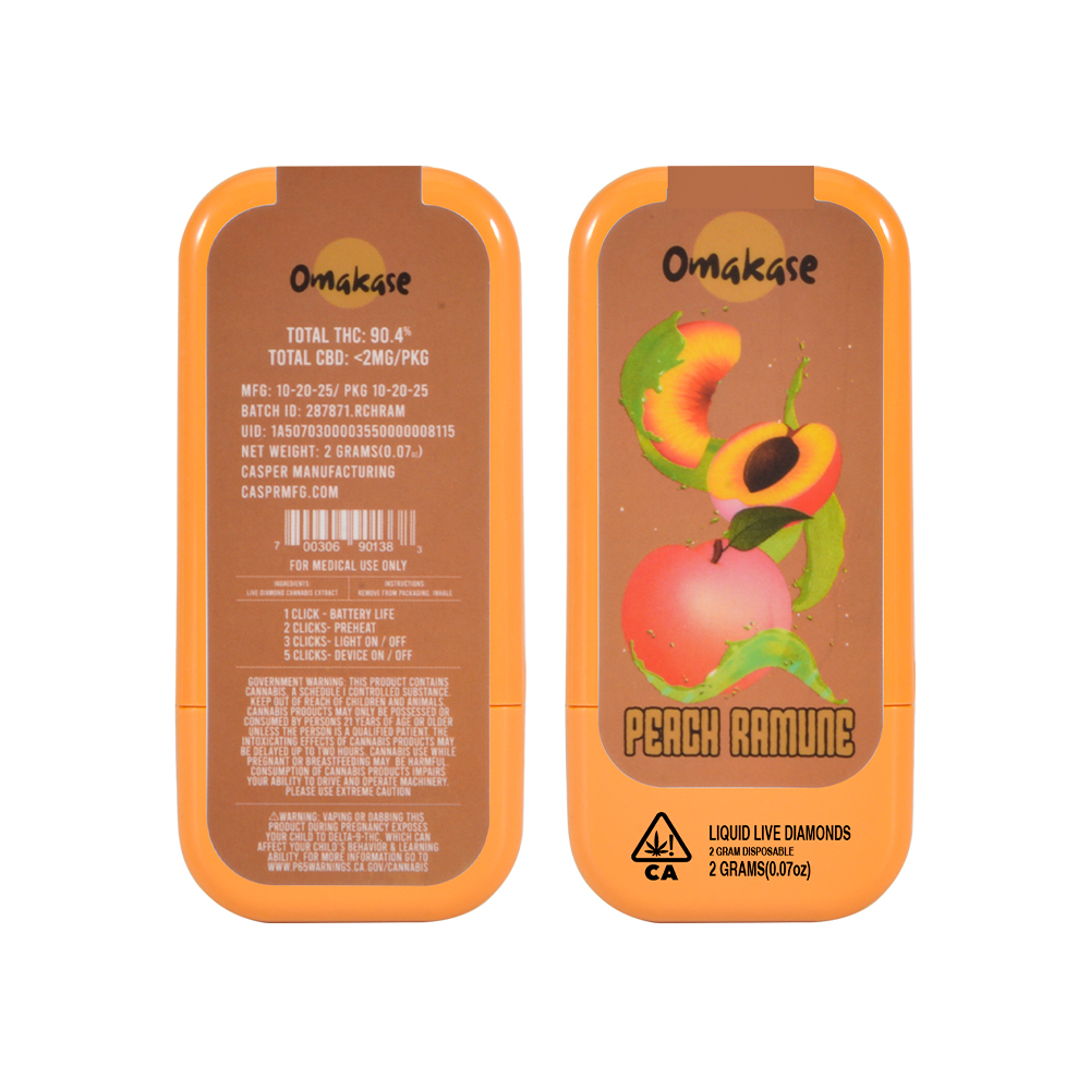 New Omakase 2g Empty Disposable Vape with LED