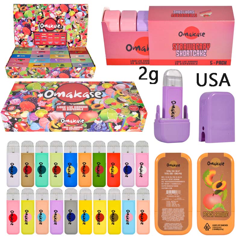 USA Stock LED Omakase 20 Flavors 2g Empty Dispo