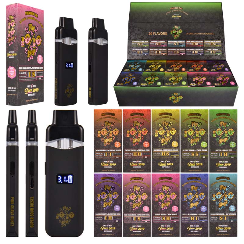 UK Stock 200pcs/lot The 1010 Boys Dual Chamber 1g Disposable Vape
