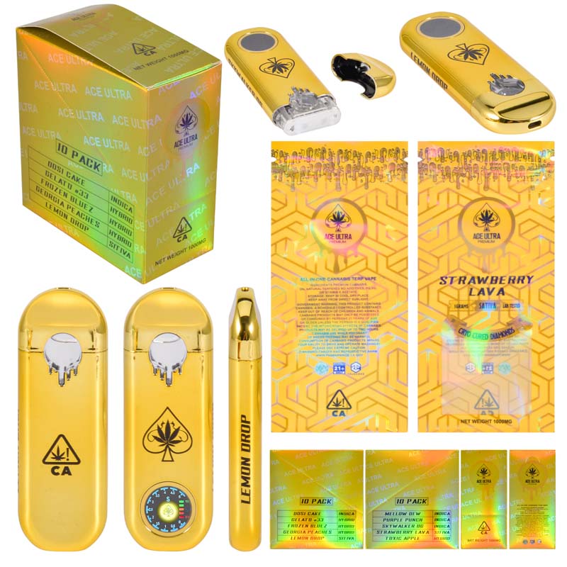 UK 1g ACE Ultra Premuim V6 LED Screen Disposable Vape