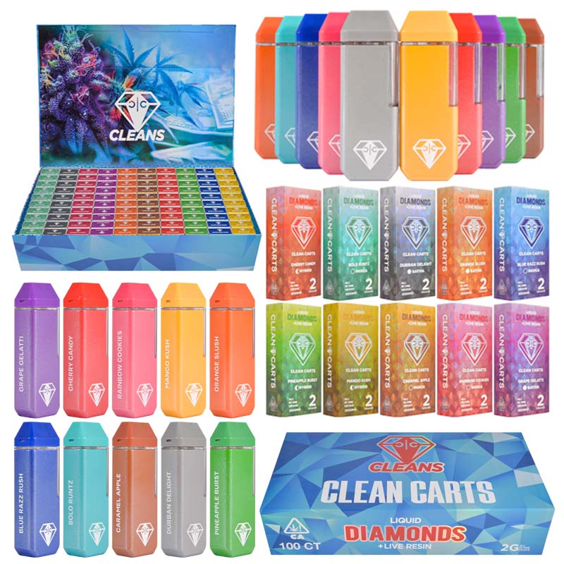 USA New Clean Carts Blue Edition 2g Disposable In Bulk