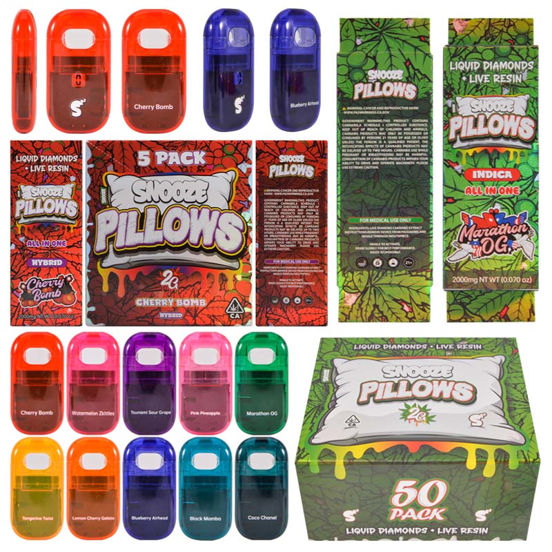 USA Snooze Pillows 2g Empty Vape Dispo Wholesale 