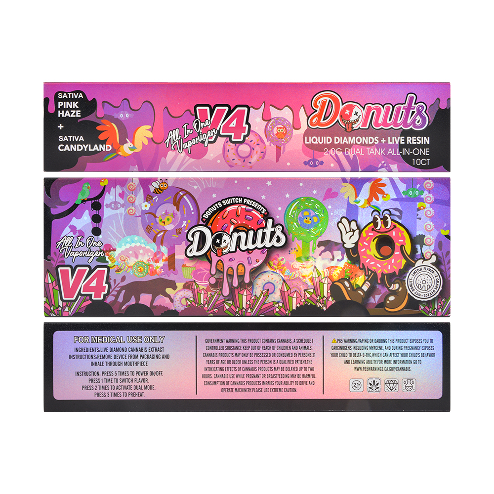New Donuts Switch V4 2g Dual Chamber Disposable THC Vape