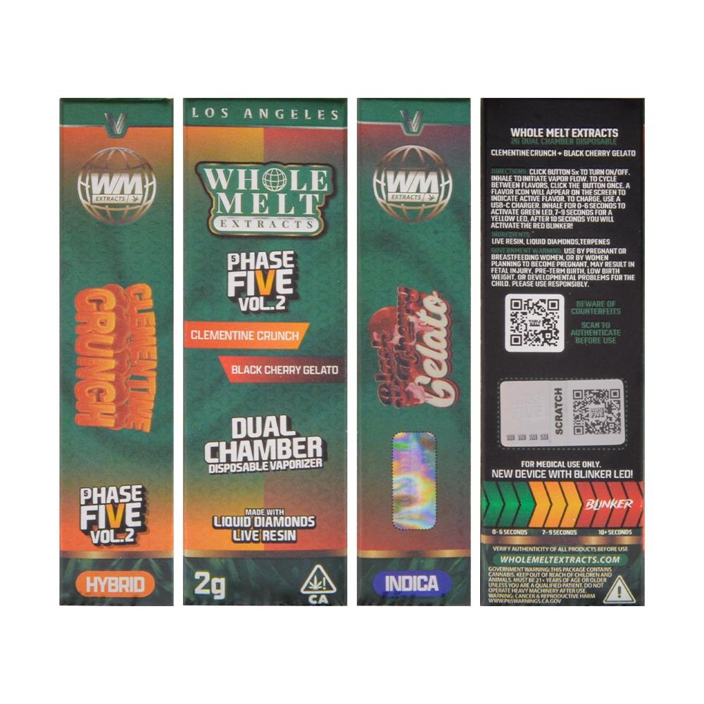 New 2g Whole Melt Phase Five VOL 2 Dual Chamber Disposable