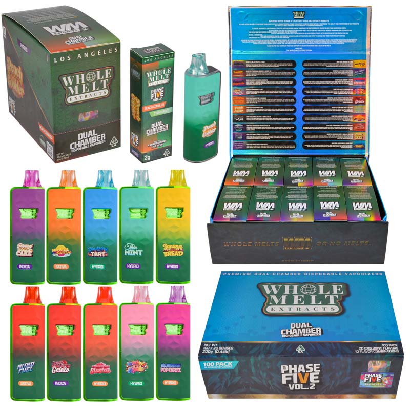 USA 2g Whole Melt Extracts Phase Five VOL 2 Empty Disposable Vape 