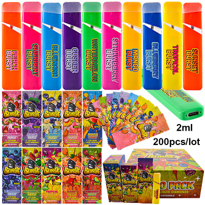 200pcs/lot USA Stock Burst Disposable Vape 2 Gram  01