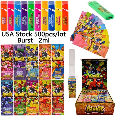 500pcs/lot USA Stock Burst Disposable Vape 2 Gram  01