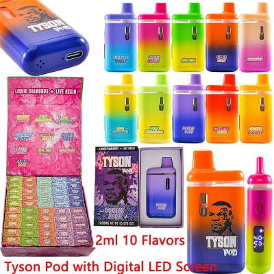 Tyson Pod Disposable Vape 2g LED Digital Screen Display Empty Wholesale  01