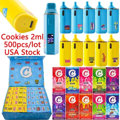 500pcs USA Cookies Disposable Vape 2g LED Digital Screen Display Empty Wholesale  01