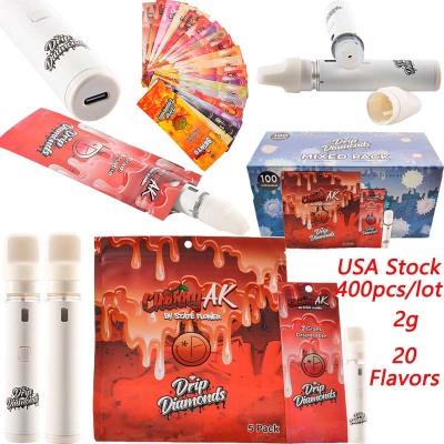 400pcs USA Stock Drip Diamonds Disposable Vape 2g Wholesale Live Resin Liquid Diamond 01