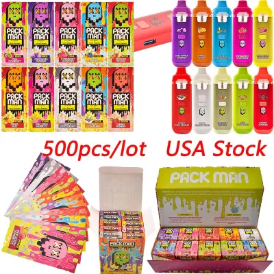 500pcs USA Stock Packman Mini Disposable Vape 1.5g Live Resin Liquid Diamond 01