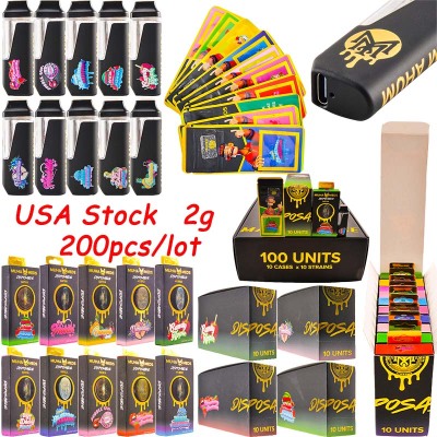 200pcs USA Stock All Black Muha Meds Mavricks Disposable Vape Pen 2g 01
