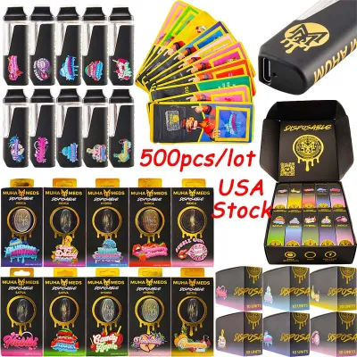 500pcs USA Stock All Black Muha Meds Mavricks Disposable Vape Pen 2g 01