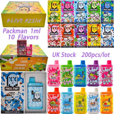 200pcs UK Stock Packman Gen3 Disposable Vape 1 Gram Live Resin Liquid Diamond 01