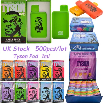 500pcs UK Stock Tyson Pod Disposable Vape 1g 01