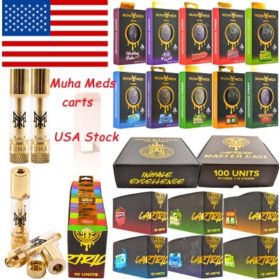 USA Stock Muha Meds 800mg 0.8g Carts 1000mg 1g Cartridge Packaging 01