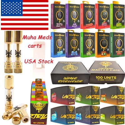 USA Stock Muha Meds 800mg 0.8g Carts 1000mg 1g Cartridge Packaging 01