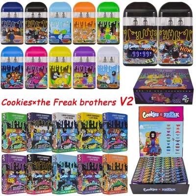 Cookies × the Freak Brothers V2 Dual Chamber 2g Disposable Vape with LED Screen 01