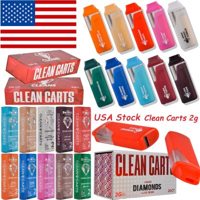 USA Stock Clean Carts 2g Red Box Edition Empty Disposable Vape 01