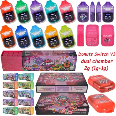 Donuts Switch V3 2g Disposable Vape with Dual Tank & Screen 01