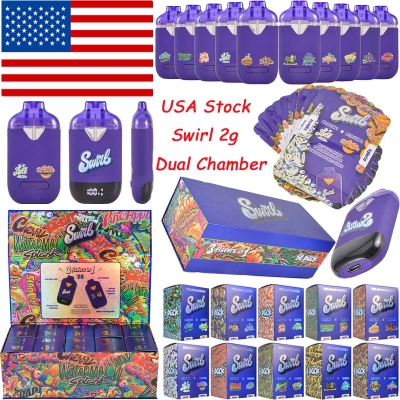 USA Stock Swirl Switch 2g Disposable Vape with Dual Chamber & Screen 01