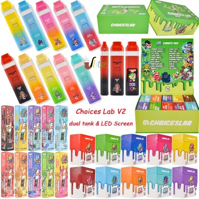 Choices Lab V2 1g or 2g Disposable Vape Postless with Dual Chamber & LED Screen 01