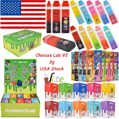 USA Stock Choices Lab V2 2g Disposable Vape Postless with Dual Chamber & LED Screen 01