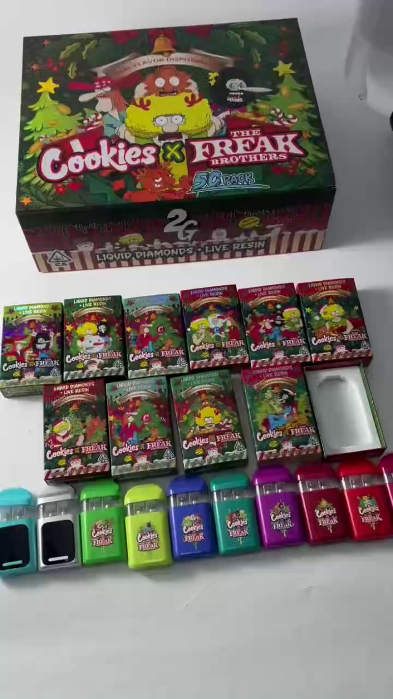 Cookies x The Freak Brothers 2025 Christmas 2g Dual Flavor Disposable Vape  Pen | Digital Display | Wholesale