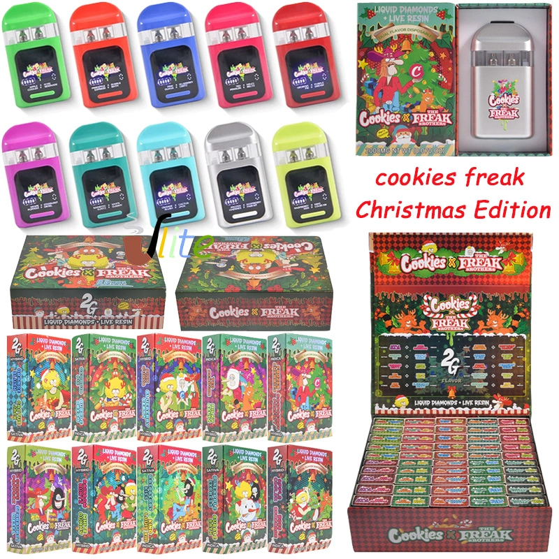 cookies x the freak brothers disposable vape USA STOCK 2ML Cookies x the Freak Brothers Dual Flavors 2 Chambers LED  Screen Disposable Vapes 2G Empty Carts main image 0