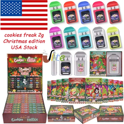 USA Stock 2025 Christmas Cookies x The Freak Brothers 2g Disposable Vape – Dual Flavor & Screen Display 01