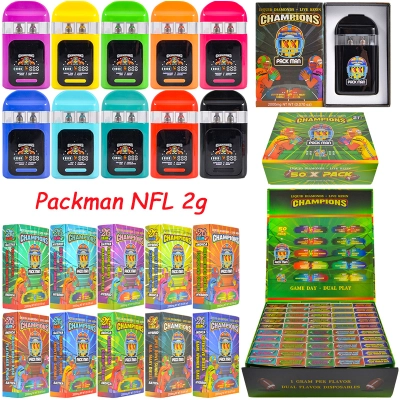 2026 NFL Packman 2g Disposable Vape with LED Screen & Dual Chamber 01