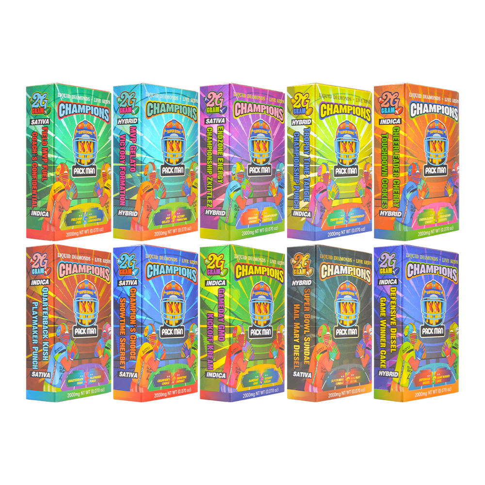 packman NFL disposable 2g
2g packman nfl dual flavors disposable
2000mg packman nfl dispo with dual chamber
2 grams packman nfl pen with led screen
2ml packman nfl dispo for super bowl
