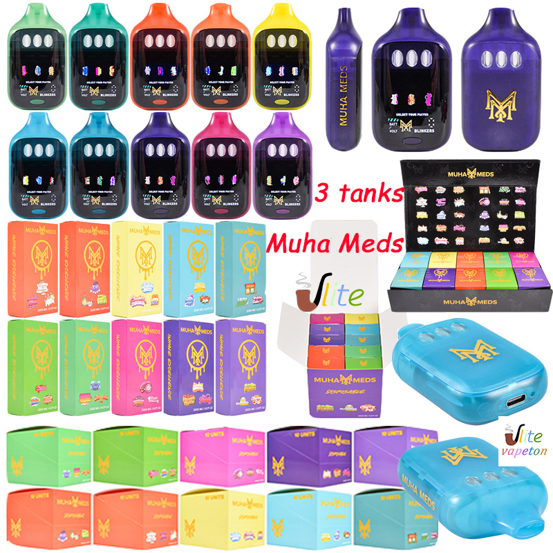 2g muha meds 3 chambers disposable with screen