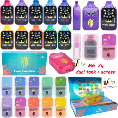 MG 2g Tropical Palms Edtion Disposable Vape with Dual Tanks & LED Screen 01
