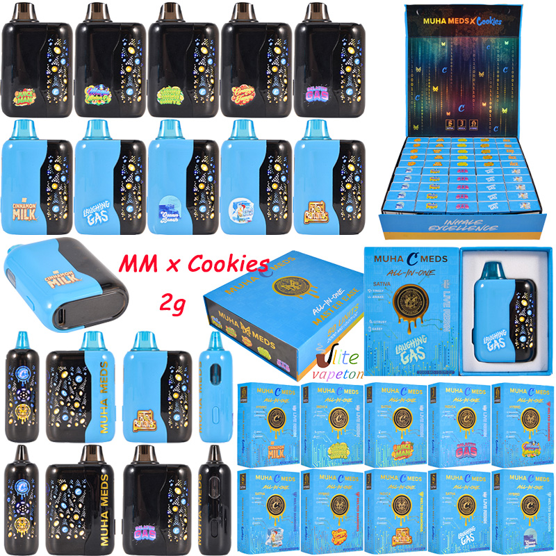 muha meds x cookies 2g disposable vape with screen
