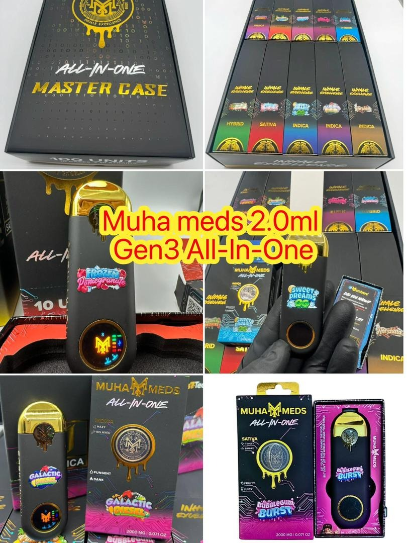 empty muha meds gen 3 disposable 2g
Muha Meds Gen 3 All In One Disposable Vapes with LED Screen