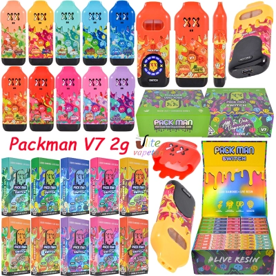2g Packman Switch V7 Disposable Vape with LED Screen & Dual Chamber 01