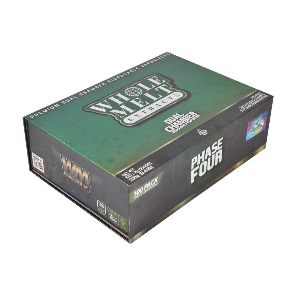Whole Melt Phase Four 100 pack empty disposable vape packaging