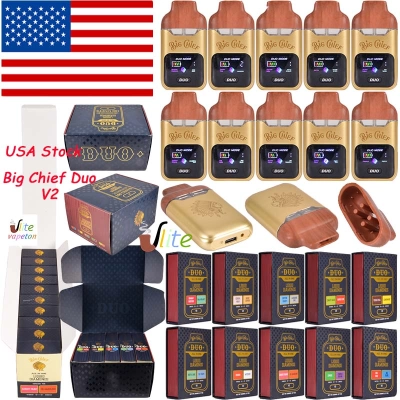 USA Stock 2g Big Chief Duo V2 All In One Disposable Vape with Dual Chamber & LED Screen 01