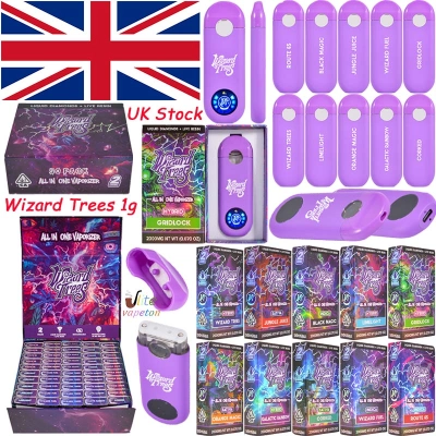 UK Stock 1g Wizard Trees Disposable Vape with Circular LED Screen & Postless 01