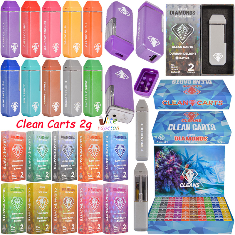 Clean Carts Blue Box Edition 2G disposable empty vape wholesale