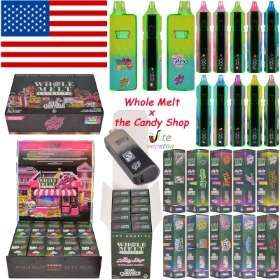 USA Stock 2g Whole Melt x the Candy Shop Dual Chamber Disposable Vape with NFC Chip & LED Screen 01