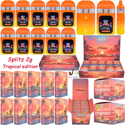 Splitz Tropical Edition 2g Disposable Vape with Dual Chamber & LED Screen Display 01