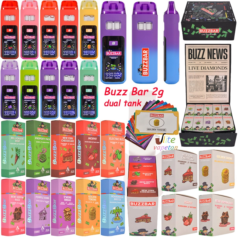 buzz bar disposable vape 2g Dual Chamber with LED Screen Select Flavor ::Watermelon Berry Banana Ice RELX Pod Pro 2