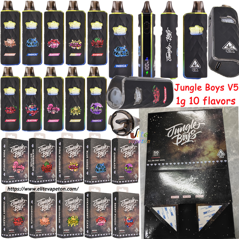 Jungle Boys V5 1G disposable with LED screen empty wholesale,jungle boys v5 all-in-one cannabis terp vape 1g