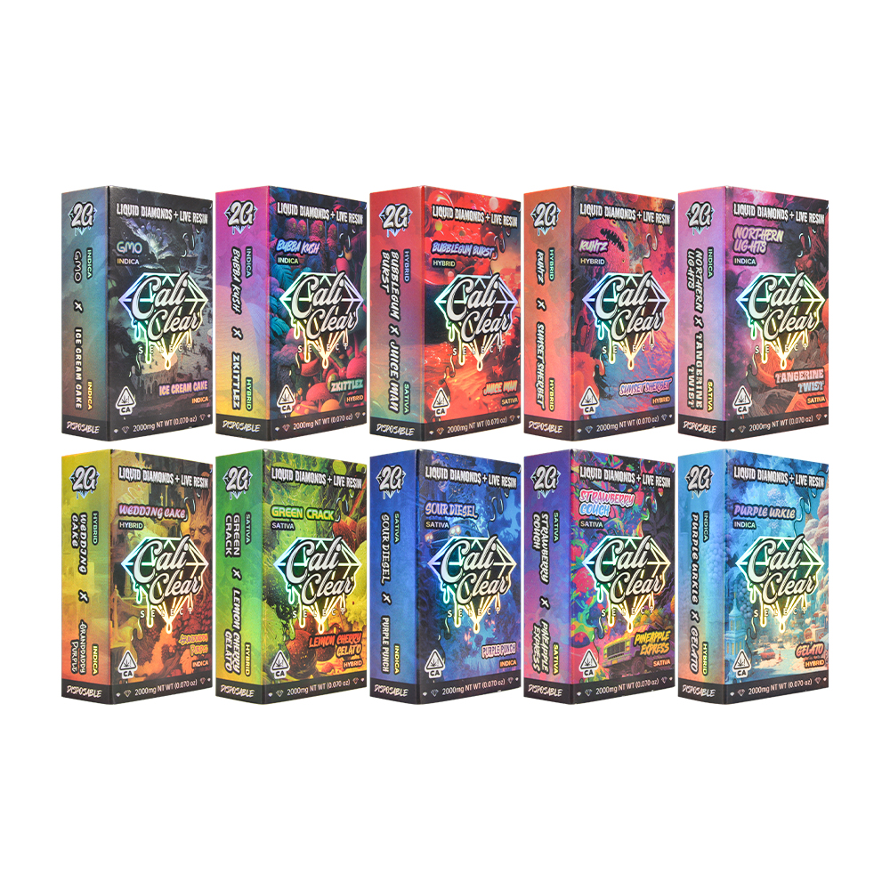Cali Clear Select LED screen dual chamber empty vape device