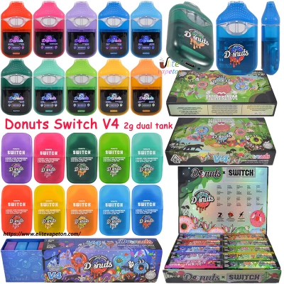 Donuts Switch V4 2g Disposable Vape with Dual Tank & Screen 01