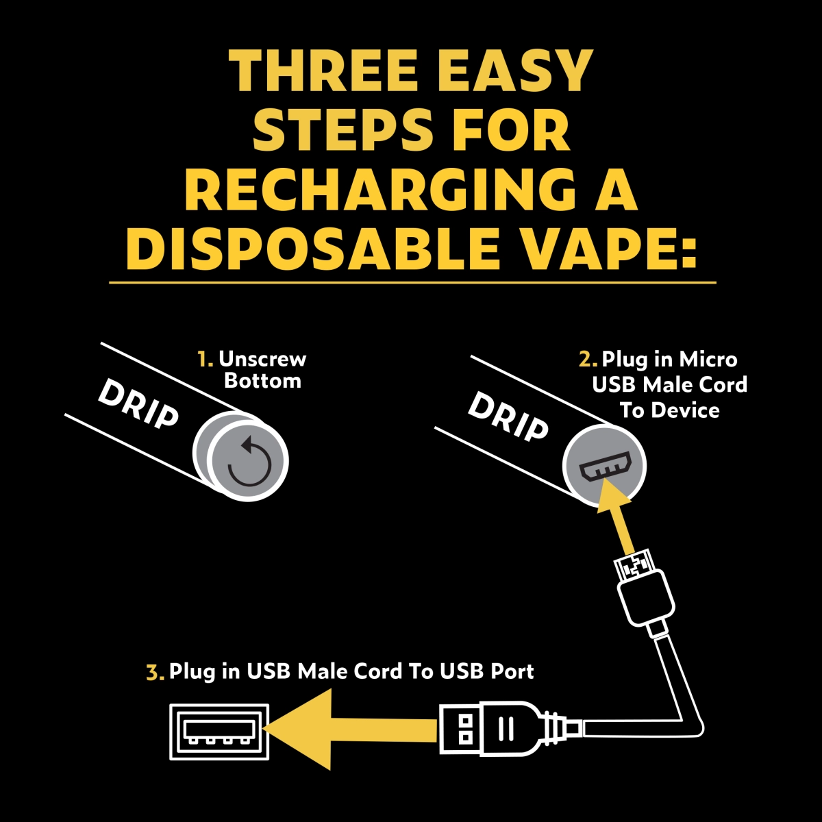 HOW DO I RECHARGE MY DISPOSABLE VAPE?