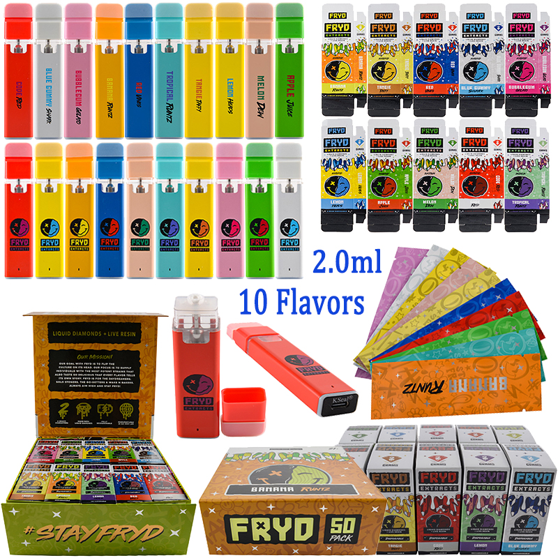 10 flavors 2 gram Fryd extracts disposable vape pens