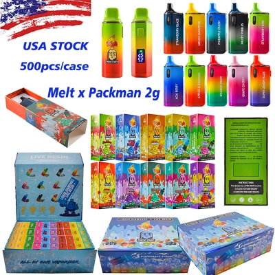 USA Stock Melt x Packman Liquid Diamond Live Resin Disposable Vape Pens 2000mg 01